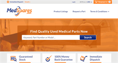 Desktop Screenshot of medspares.com